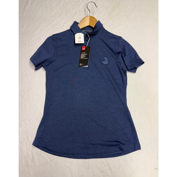 NWT Under Armour Pinehurst Golf polo Shirt Women's Size small navy  heat gear - Picture 1 of 8